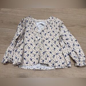 Zara Floral Button-Up Blouse